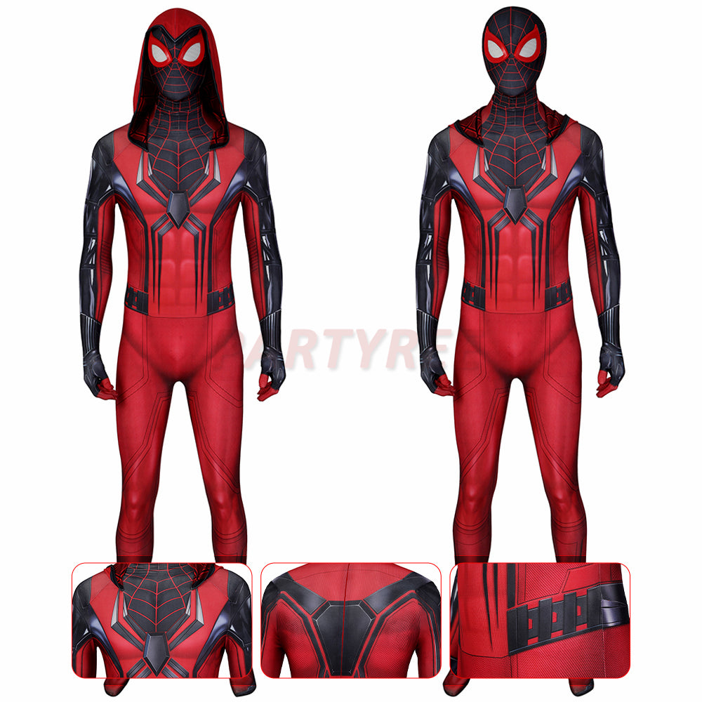 Avenger Spiderman PS5 Cosplay Costume Crimson Cowl Jumpsuit