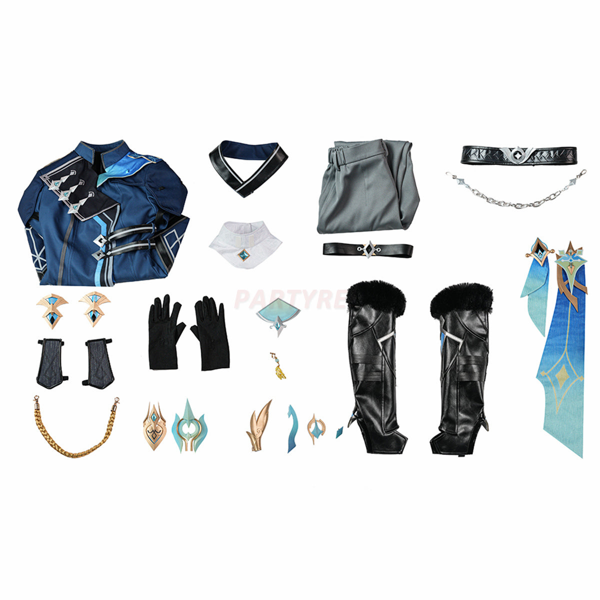 Genshin Impact Aether Snezhnaya Skin Cosplay Costume