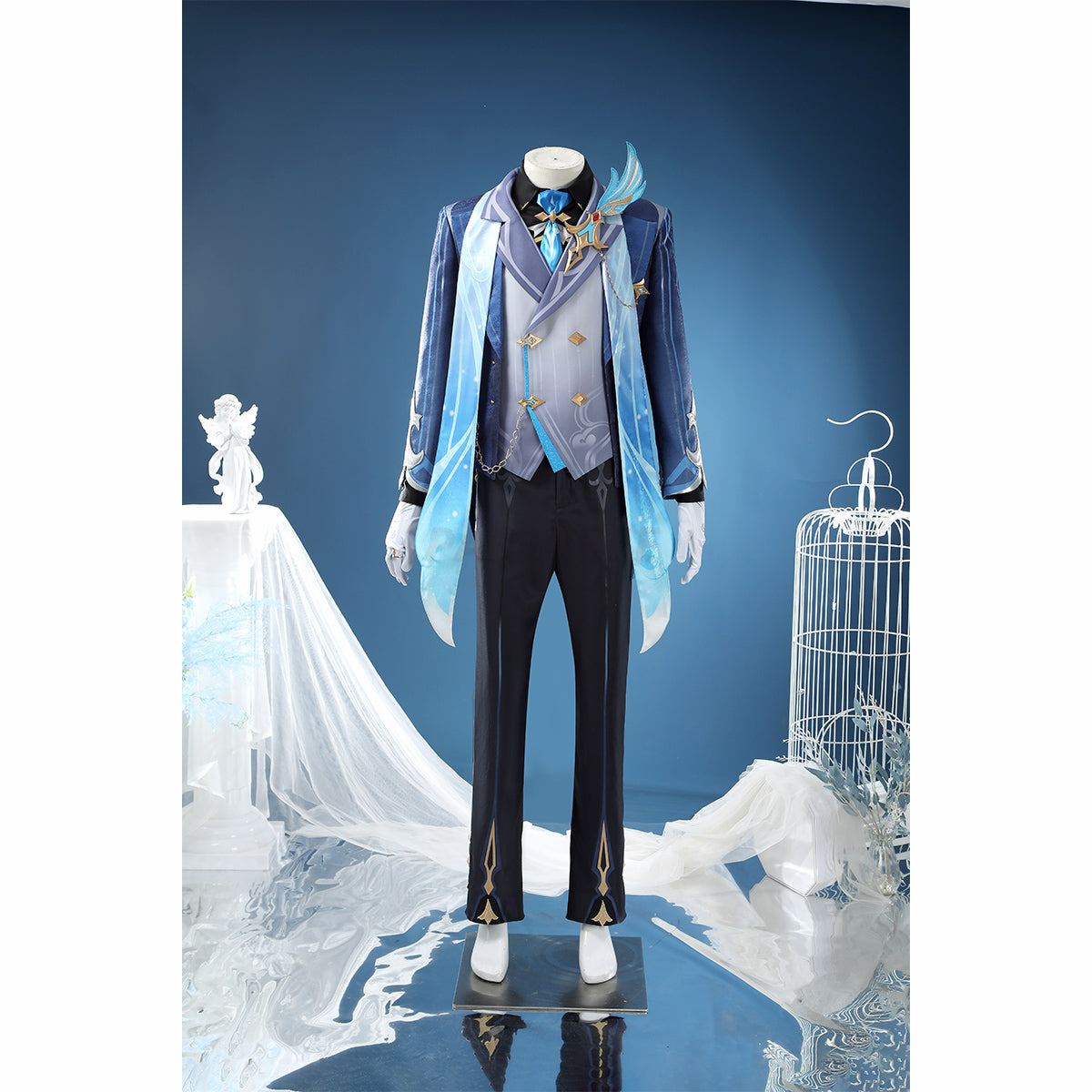 Genshin Impact Lantern Rite Neuvillette Melusent Gift Cosplay Costume