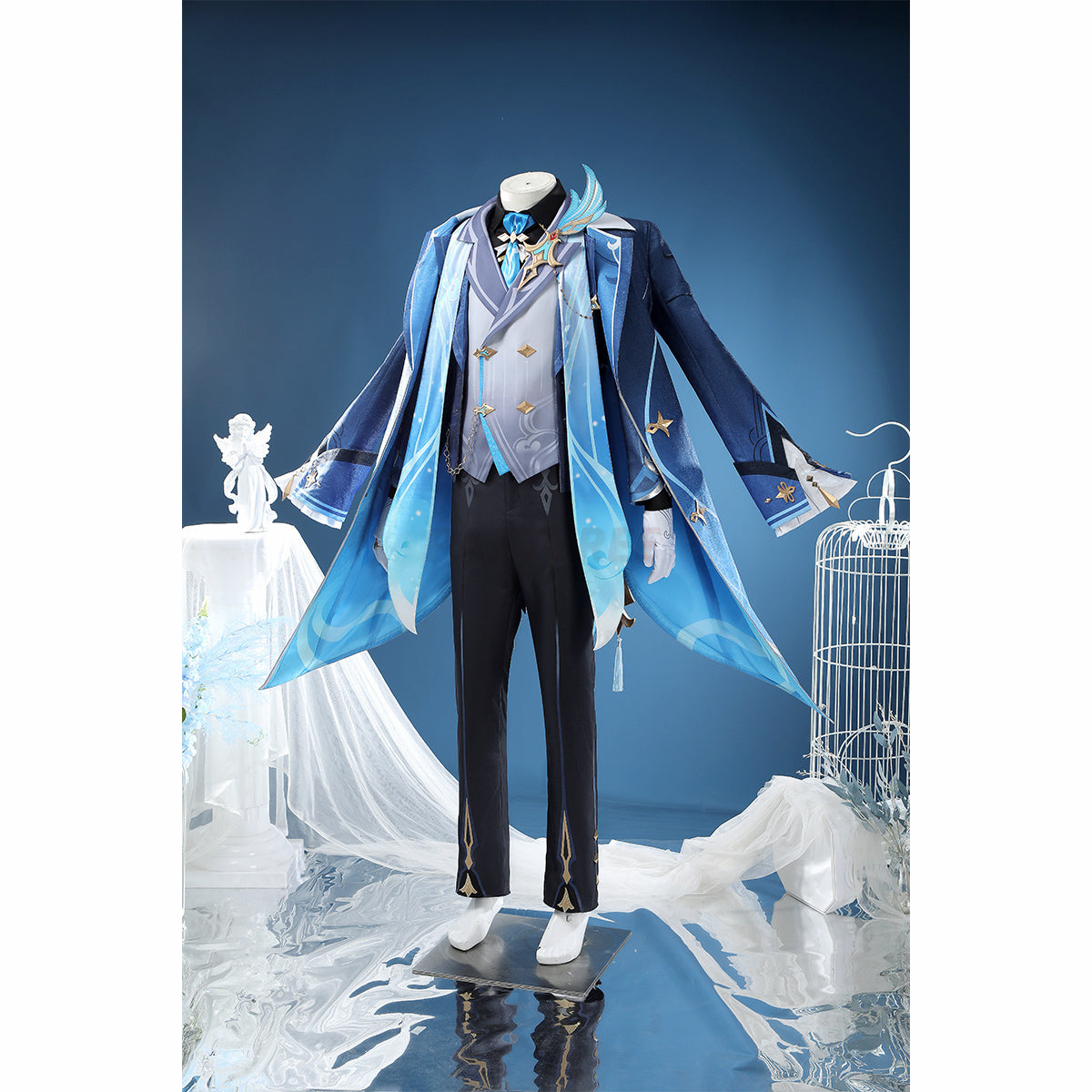 Genshin Impact Lantern Rite Neuvillette Melusent Gift Cosplay Costume