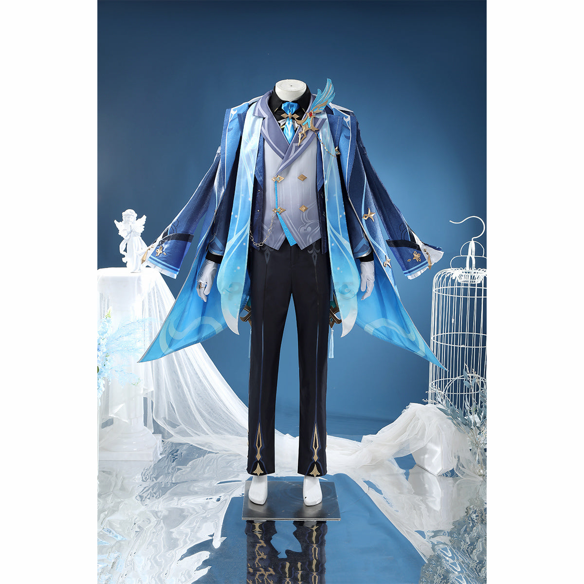 Genshin Impact Lantern Rite Neuvillette Melusent Gift Cosplay Costume