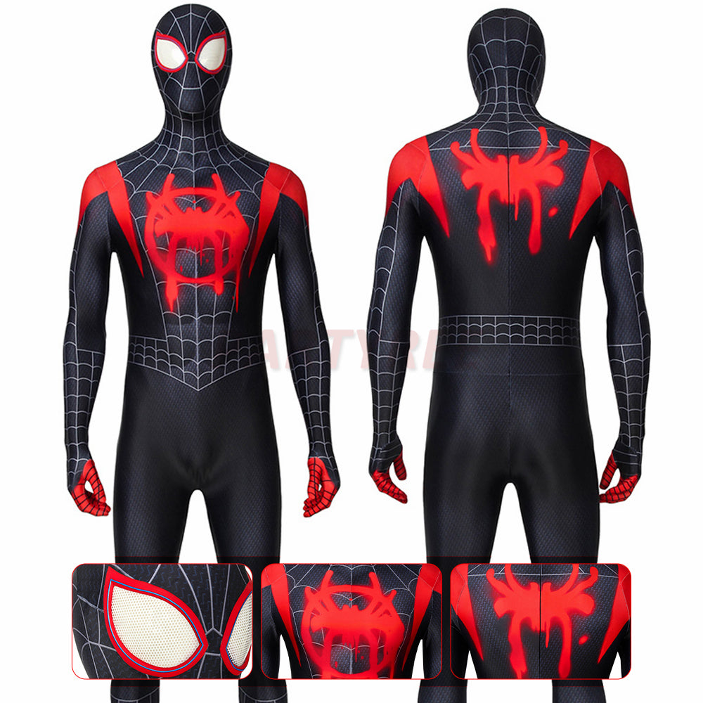 Into The Spider-Verse Spiderman Bodysuit Miles Morales Cosplay Costume