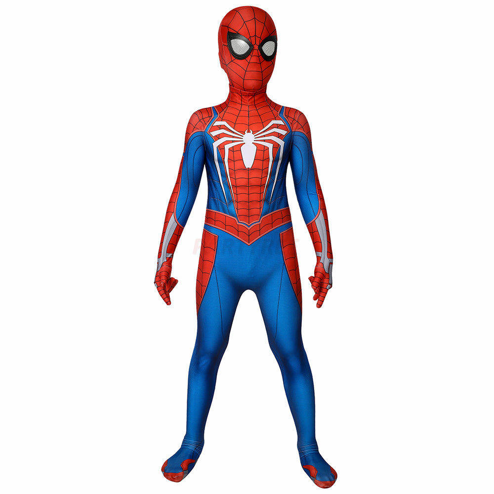 Kids Spiderman PS4 Advanced Suit Cosplay Jumpsuit Halloween gift