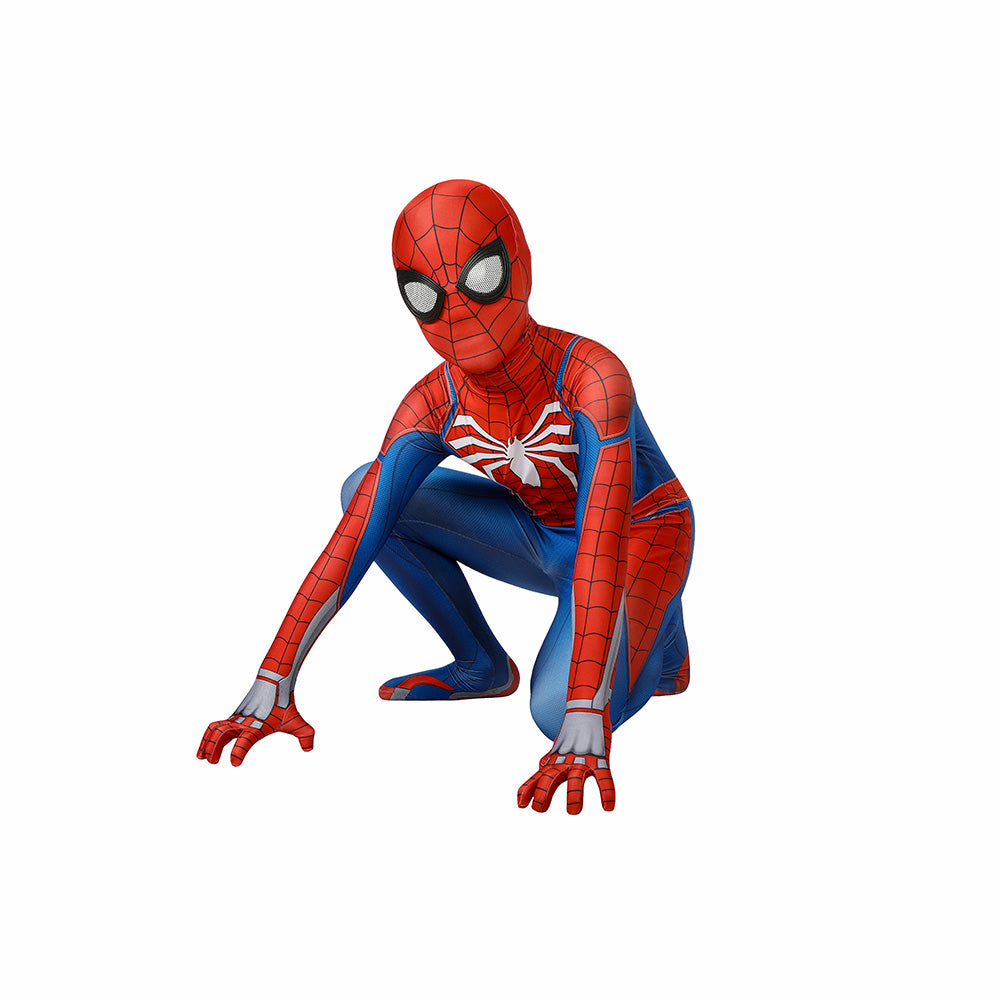 Kids Spiderman PS4 Advanced Suit Cosplay Jumpsuit Halloween gift