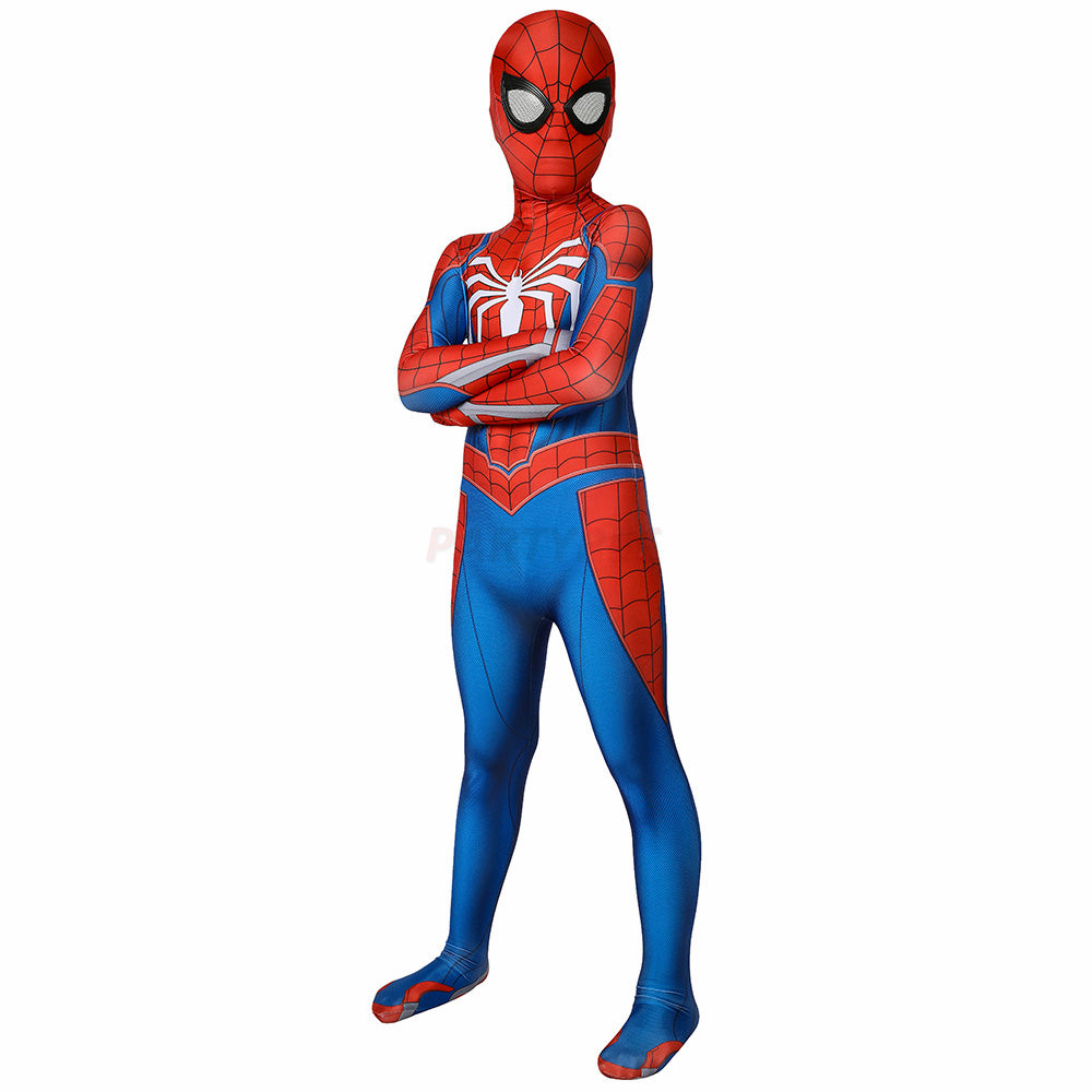 Kids Spiderman PS4 Advanced Suit Cosplay Jumpsuit Halloween gift