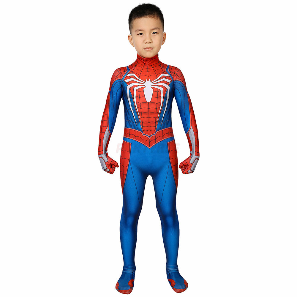Kids Spiderman PS4 Advanced Suit Cosplay Jumpsuit Halloween gift
