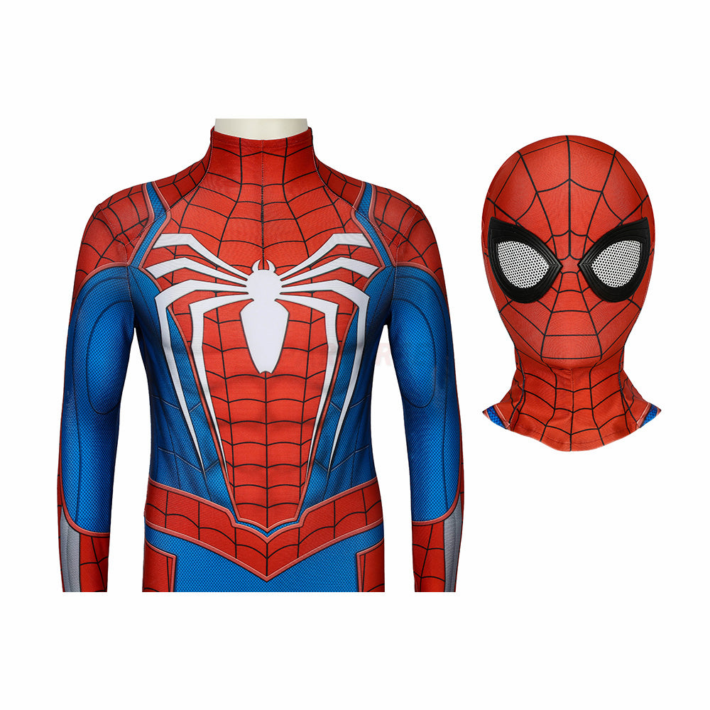 Kids Spiderman PS4 Advanced Suit Cosplay Jumpsuit Halloween gift