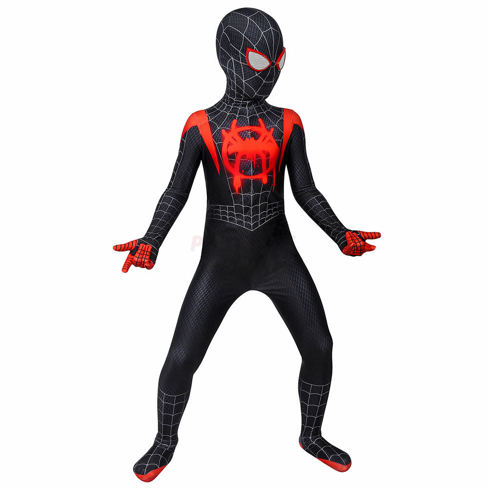 Kids Spiderman Miles Morales Cosplay Jumpsuit Halloween gift