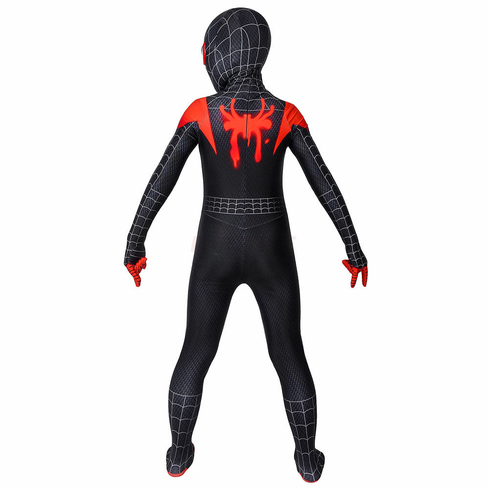 Kids Spiderman Miles Morales Cosplay Jumpsuit Halloween gift