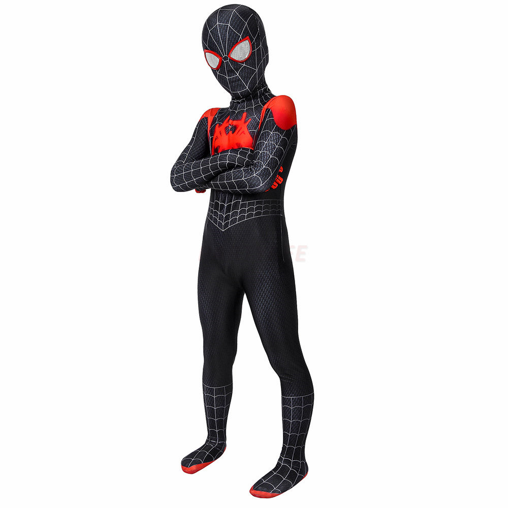 Kids Spiderman Miles Morales Cosplay Jumpsuit Halloween gift