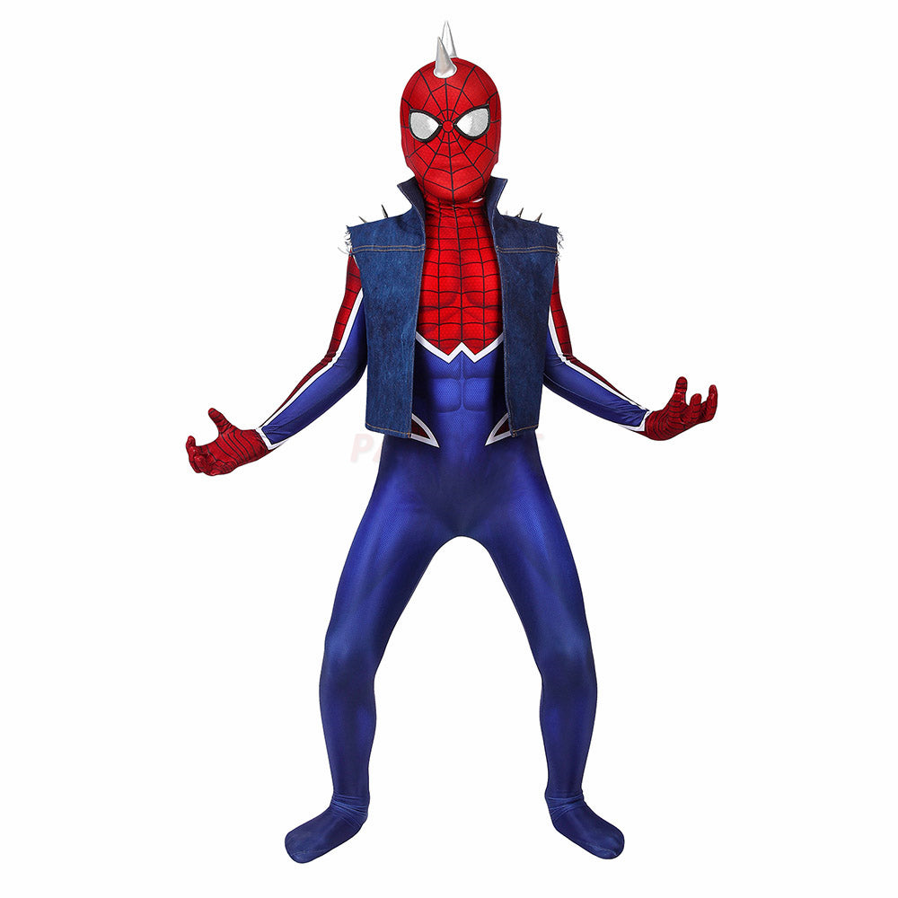 Kids Punk Spiderman Cosplay Jumpsuit Halloween gift