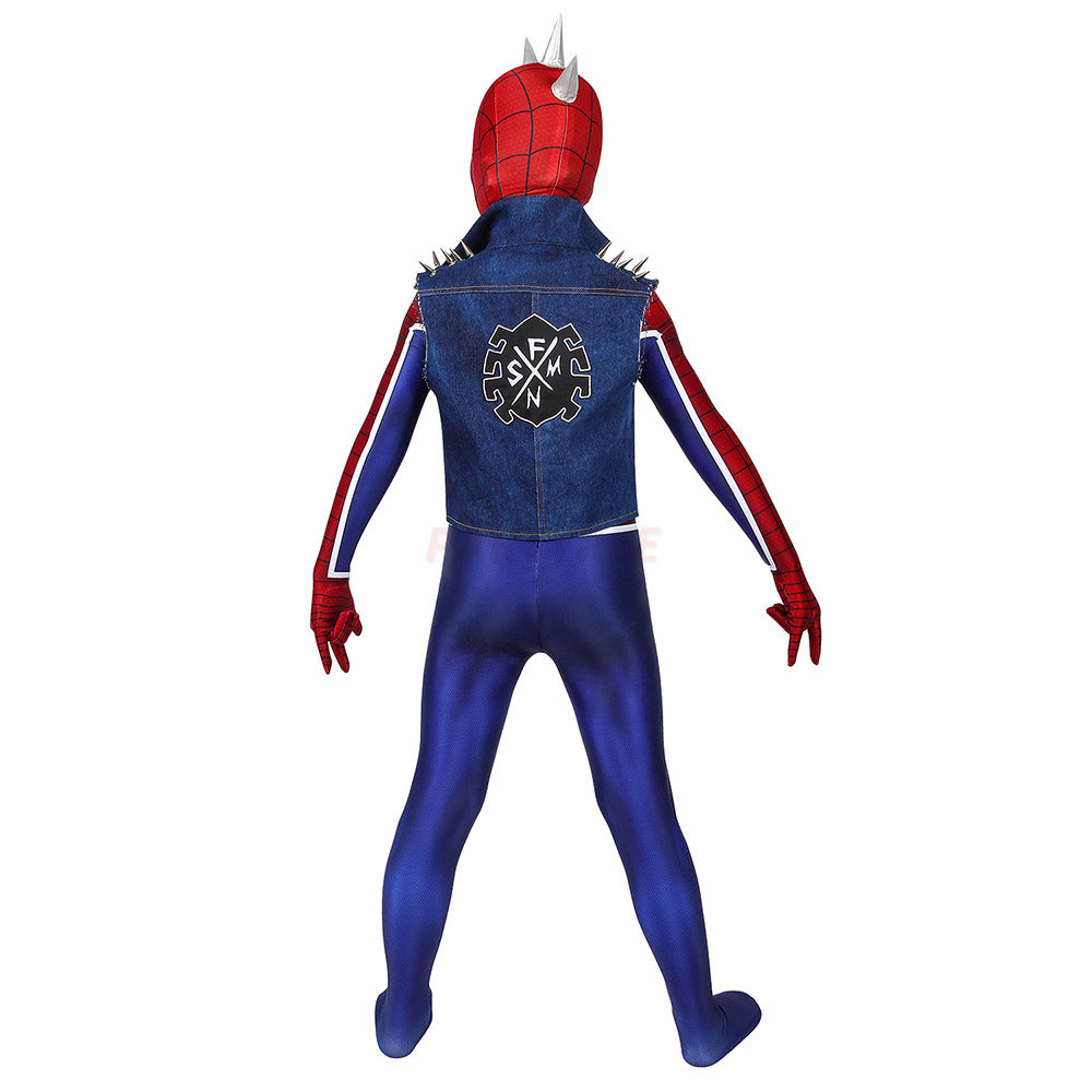 Kids Punk Spiderman Cosplay Jumpsuit Halloween gift