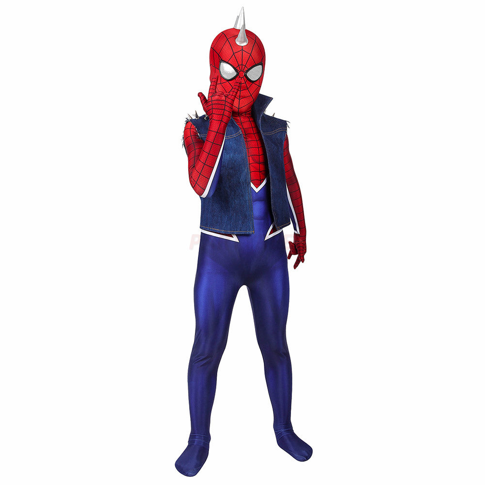 Kids Punk Spiderman Cosplay Jumpsuit Halloween gift