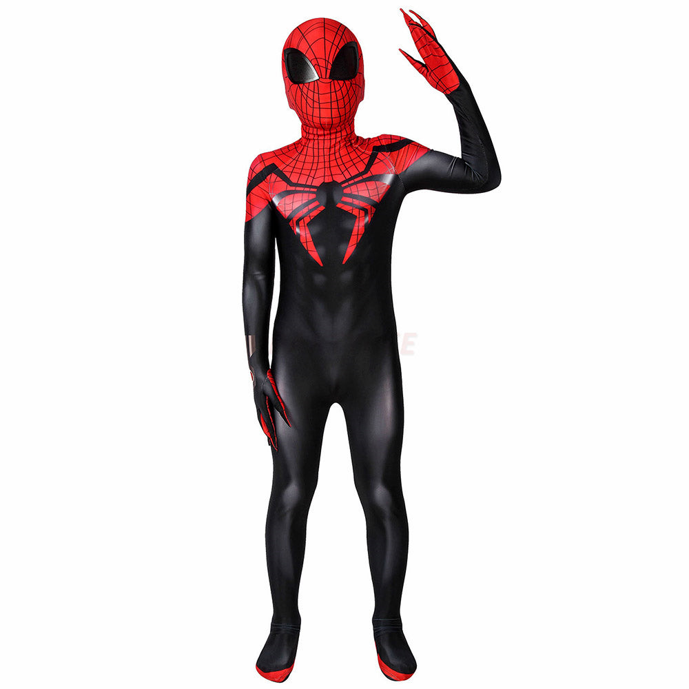 Kids Superior Spiderman Cosplay Jumpsuit Halloween gift