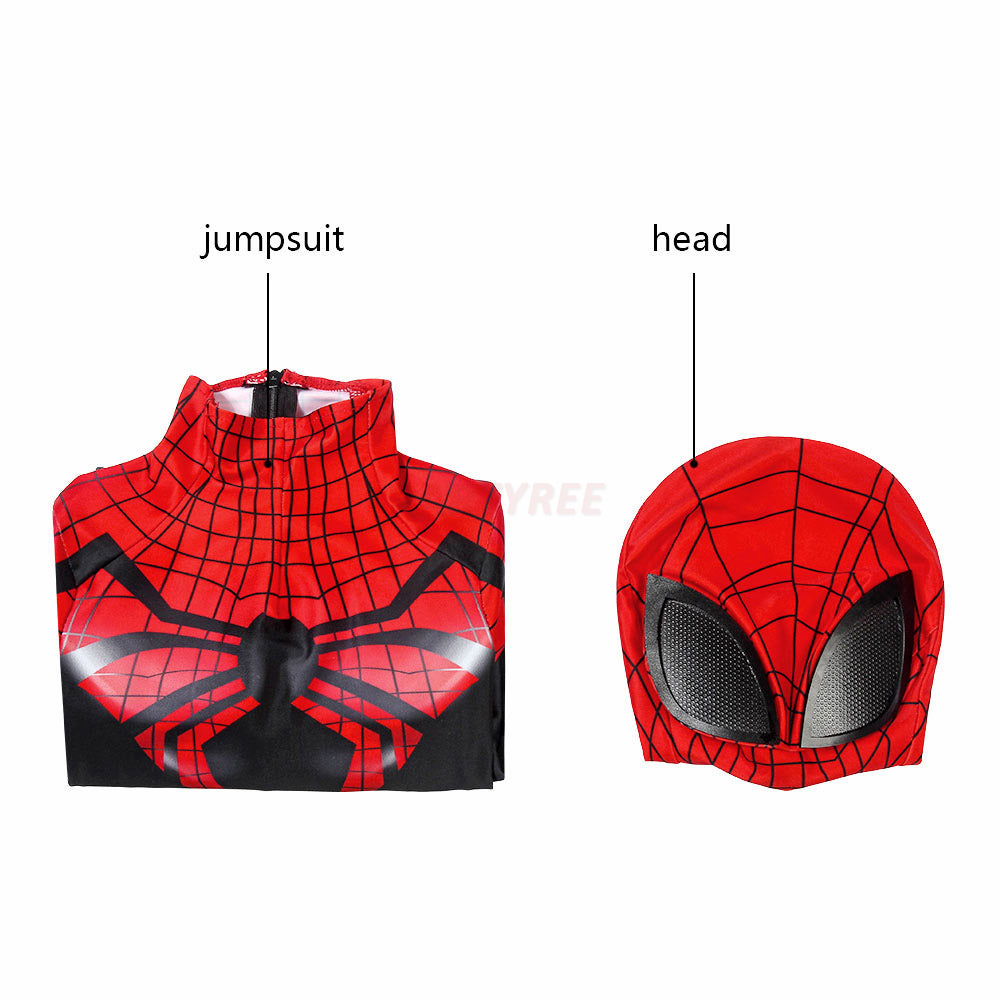 Kids Superior Spiderman Cosplay Jumpsuit Halloween gift