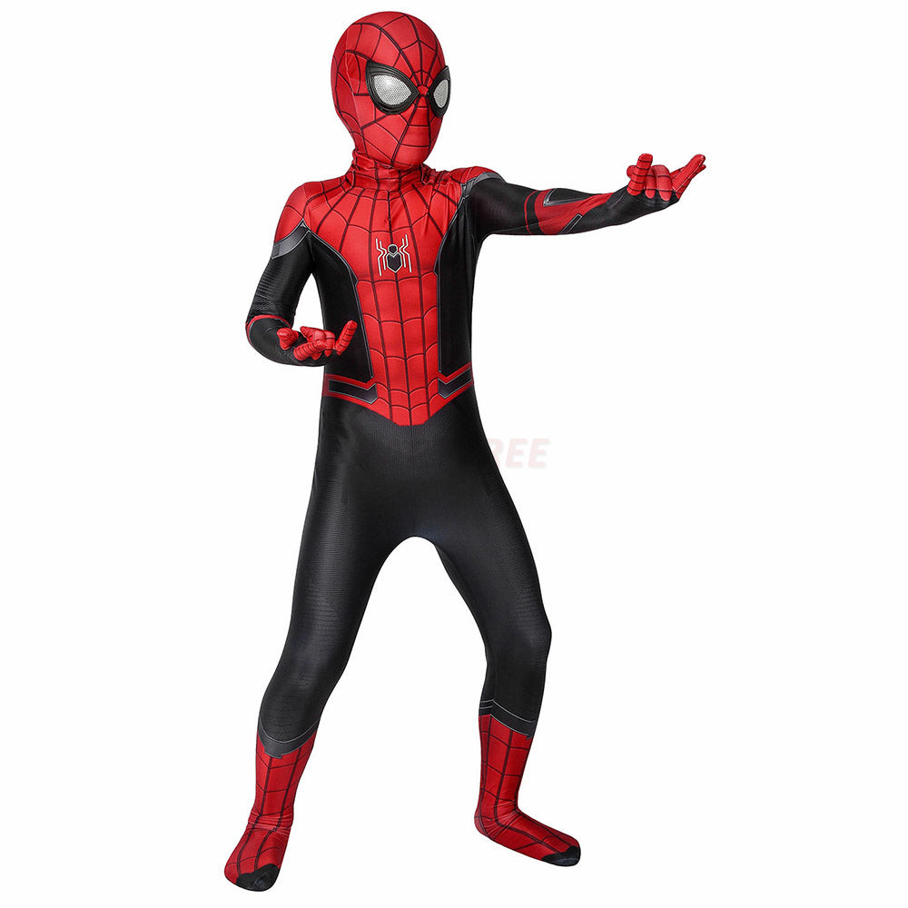 Kids Spiderman Far From Home Peter Parker Cosplay Jumpsuit Halloween gift
