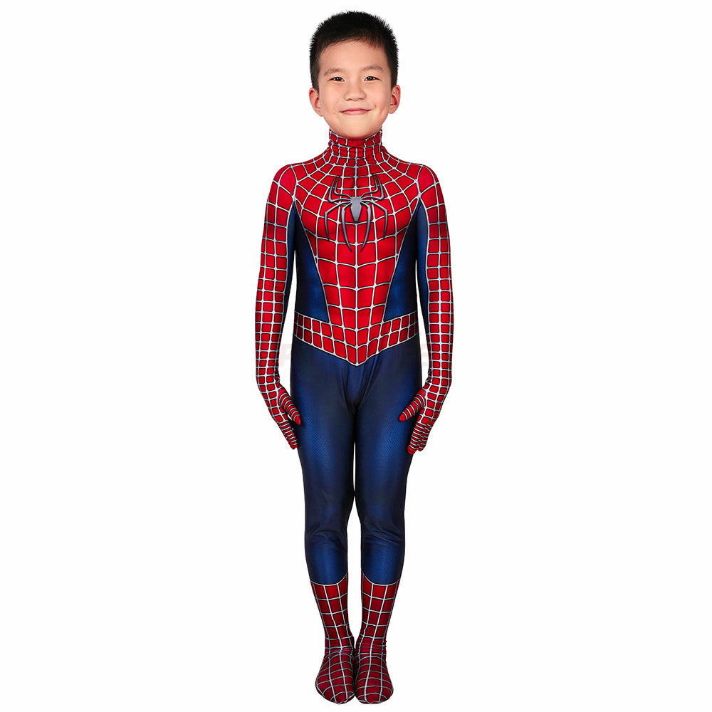 Kids Spiderman 2 Tobey Maguire Cosplay Jumpsuit Halloween gift