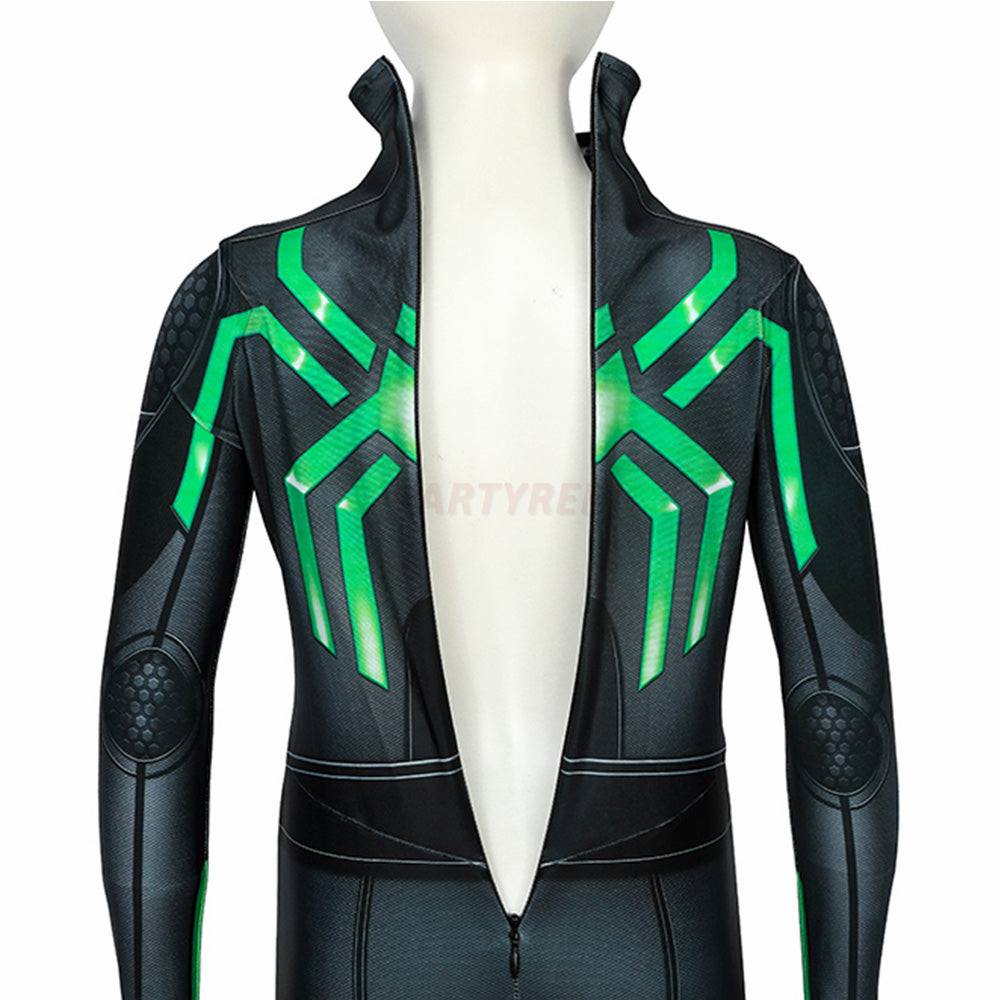 Kids Spiderman PS4 Stealth Big Time Cosplay Jumpsuit Halloween gift