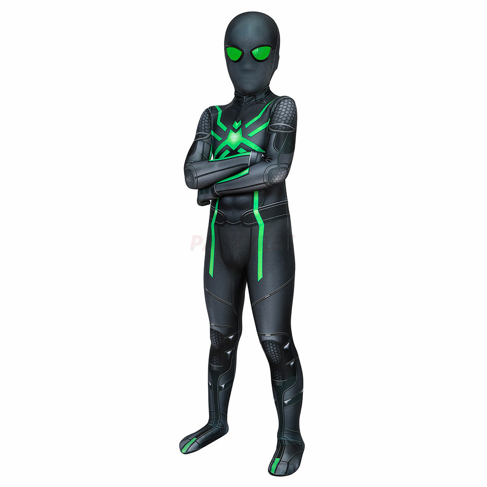 Kids Spiderman PS4 Stealth Big Time Cosplay Jumpsuit Halloween gift