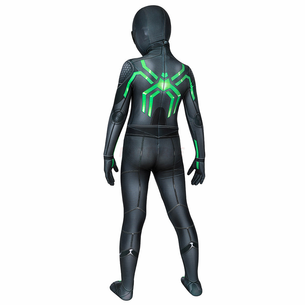Kids Spiderman PS4 Stealth Big Time Cosplay Jumpsuit Halloween gift