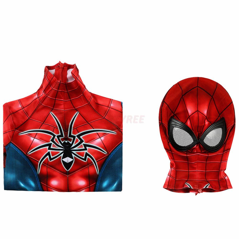 Kids Spiderman PS4 Spider-Armor MK IV Cosplay Jumpsuit Halloween gift