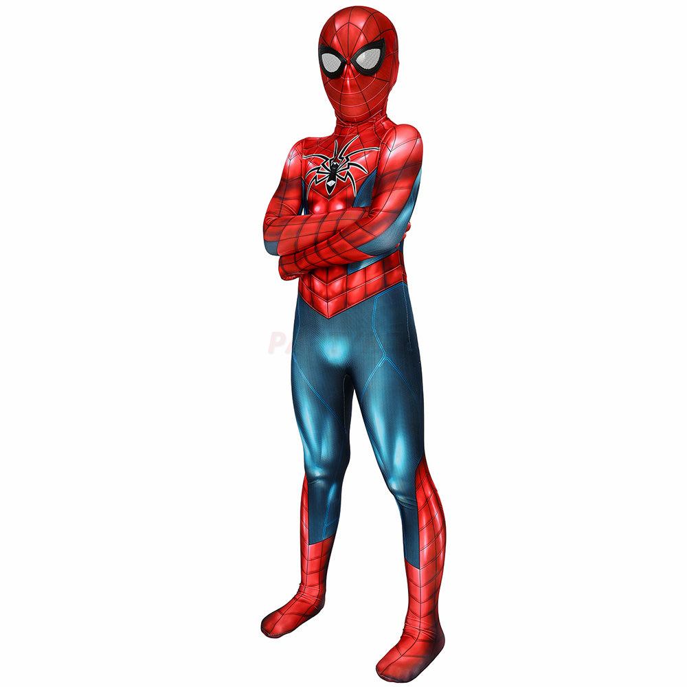 Kids Spiderman PS4 Spider-Armor MK IV Cosplay Jumpsuit Halloween gift