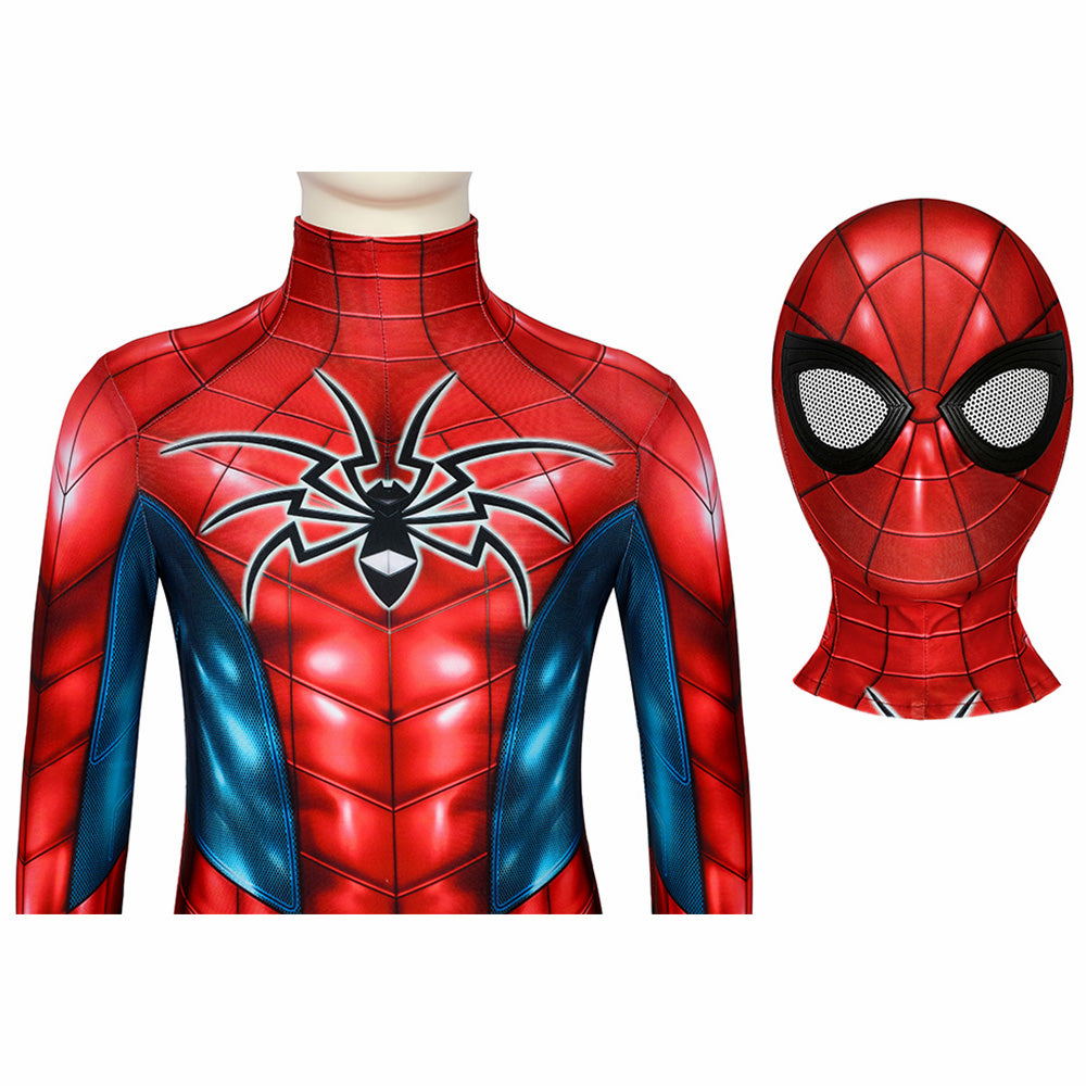Kids Spiderman PS4 Spider-Armor MK IV Cosplay Jumpsuit Halloween gift