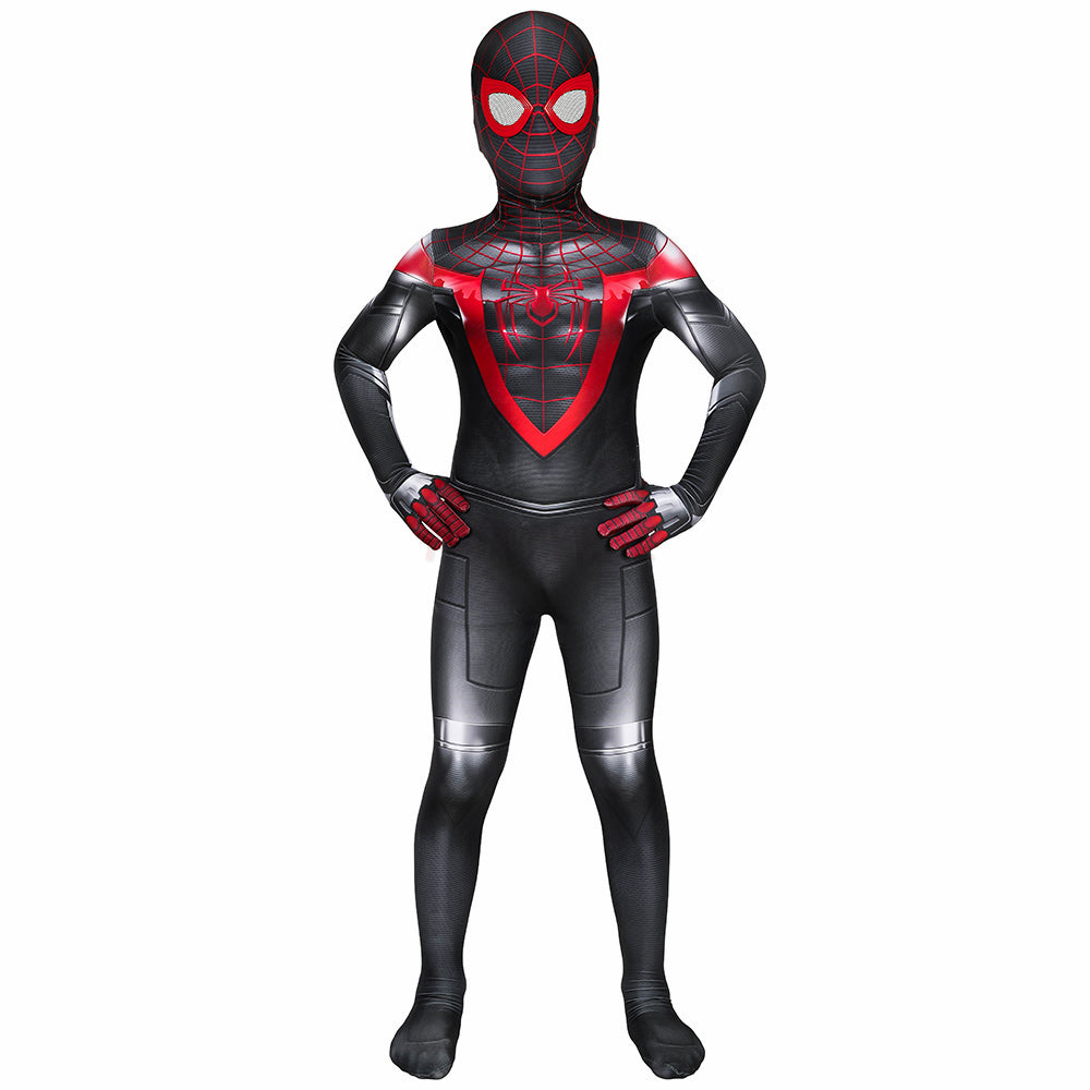 Kids Spiderman PS5 Miles Morales Cosplay Jumpsuit Halloween gift