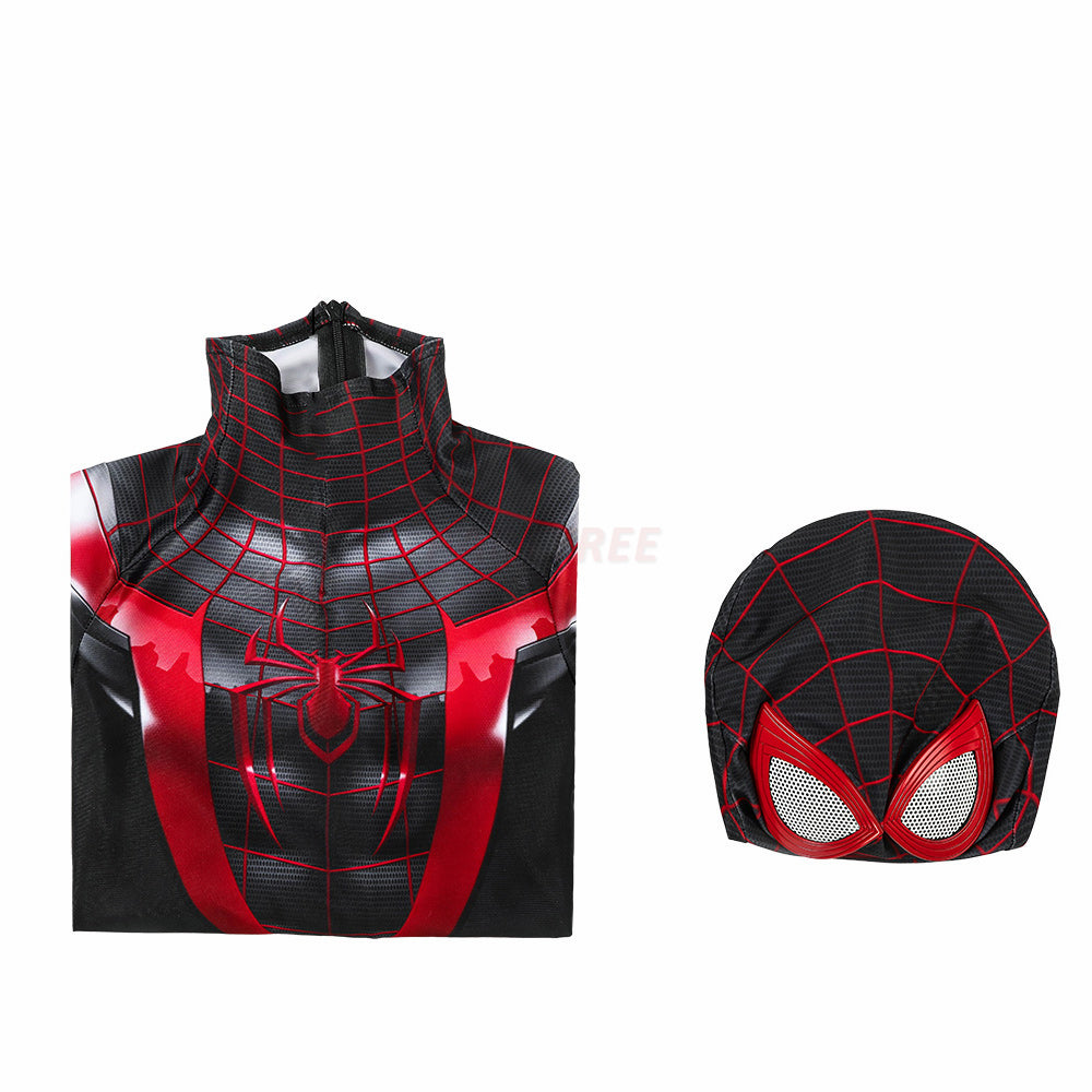 Kids Spiderman PS5 Miles Morales Cosplay Jumpsuit Halloween gift