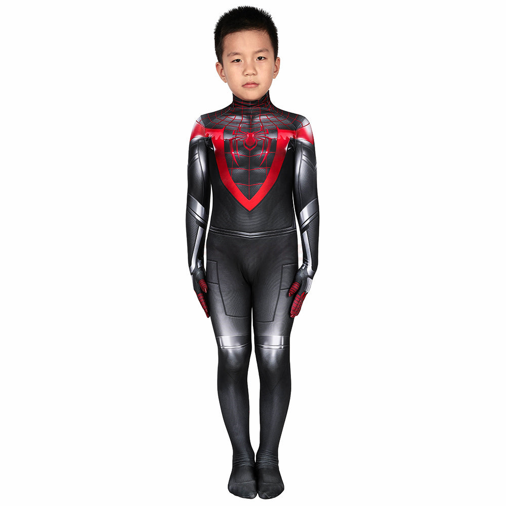 Kids Spiderman PS5 Miles Morales Cosplay Jumpsuit Halloween gift