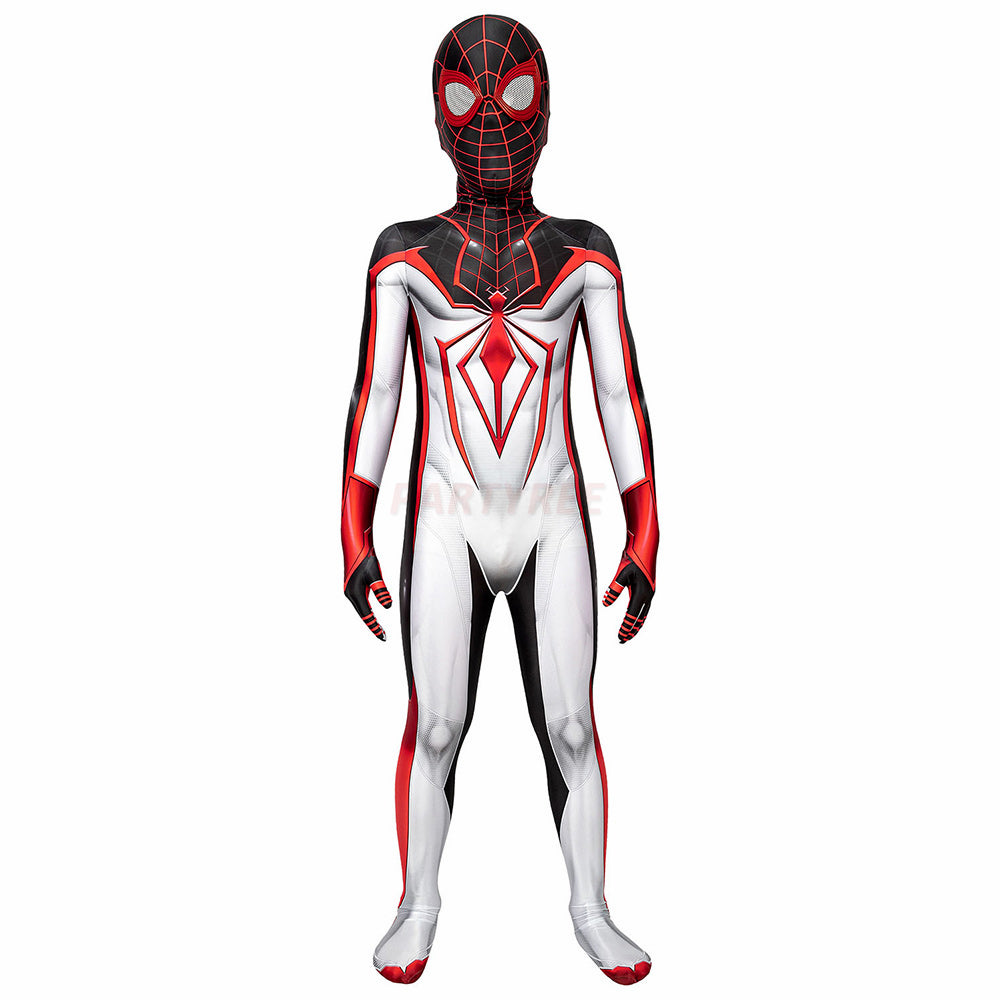 Kids Spiderman PS5 Miles Morales TRACK Cosplay Jumpsuit Halloween gift