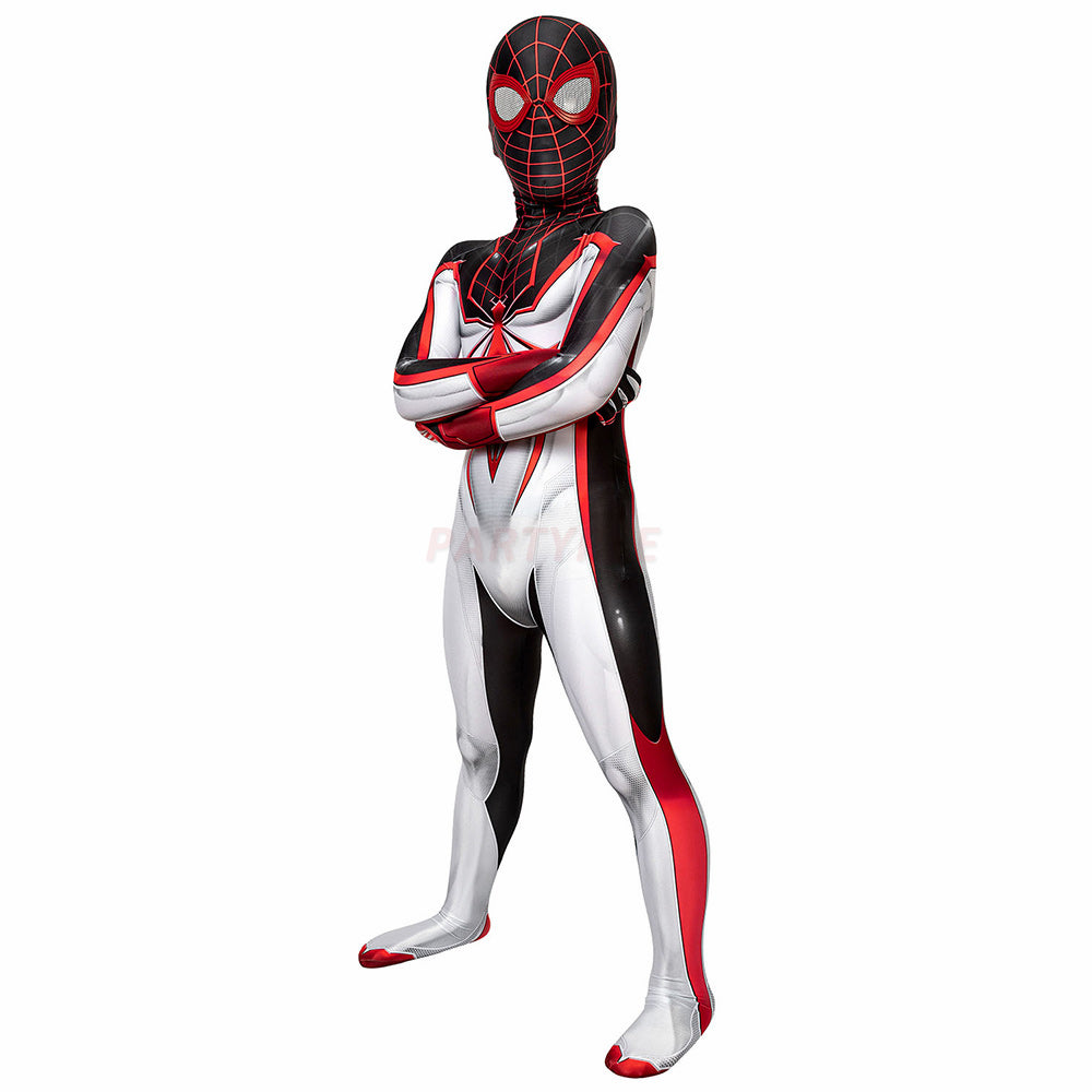 Kids Spiderman PS5 Miles Morales TRACK Cosplay Jumpsuit Halloween gift