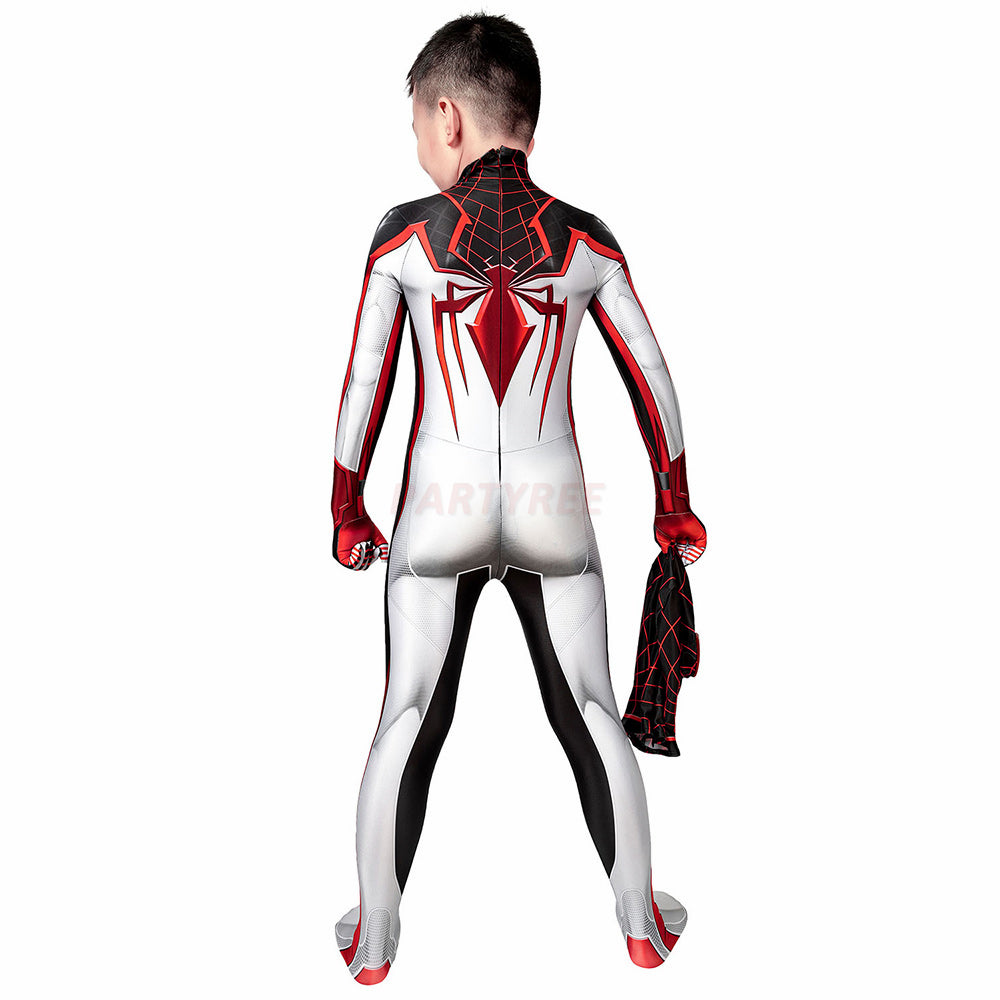 Kids Spiderman PS5 Miles Morales TRACK Cosplay Jumpsuit Halloween gift