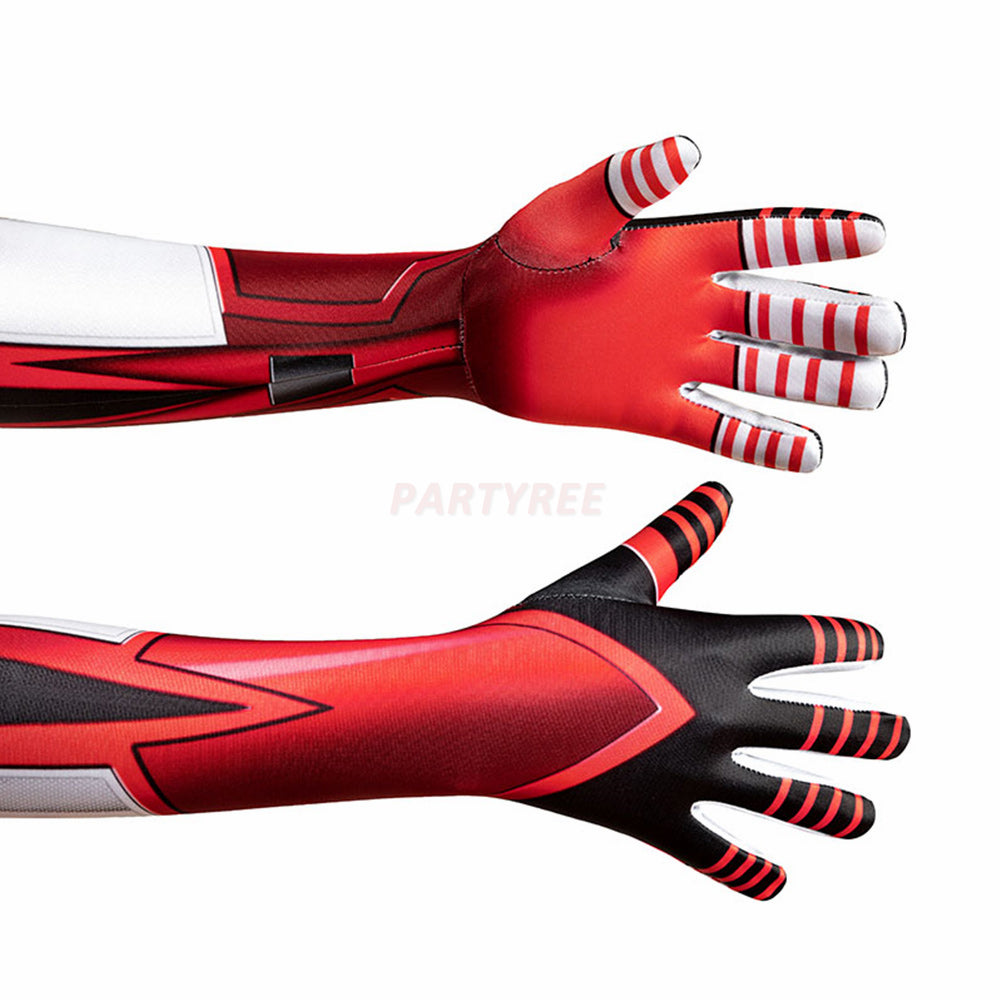 Kids Spiderman PS5 Miles Morales TRACK Cosplay Jumpsuit Halloween gift