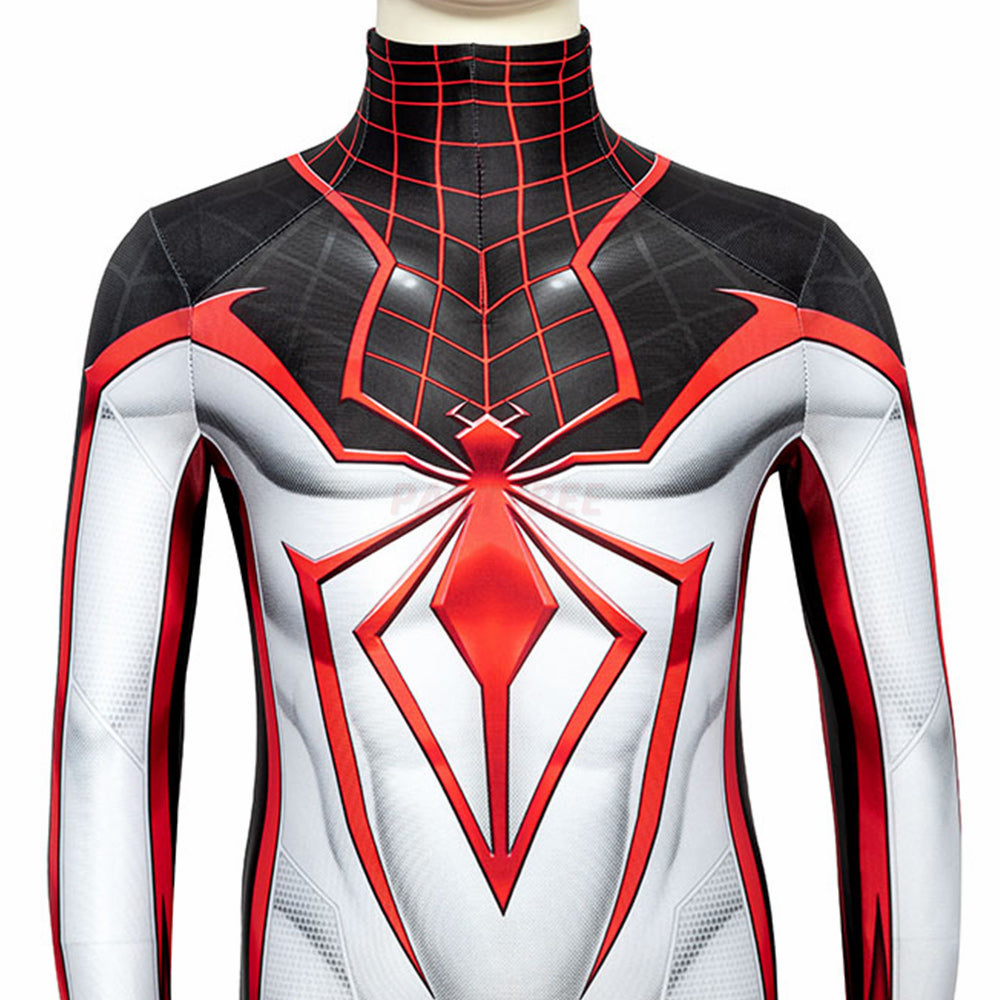 Kids Spiderman PS5 Miles Morales TRACK Cosplay Jumpsuit Halloween gift