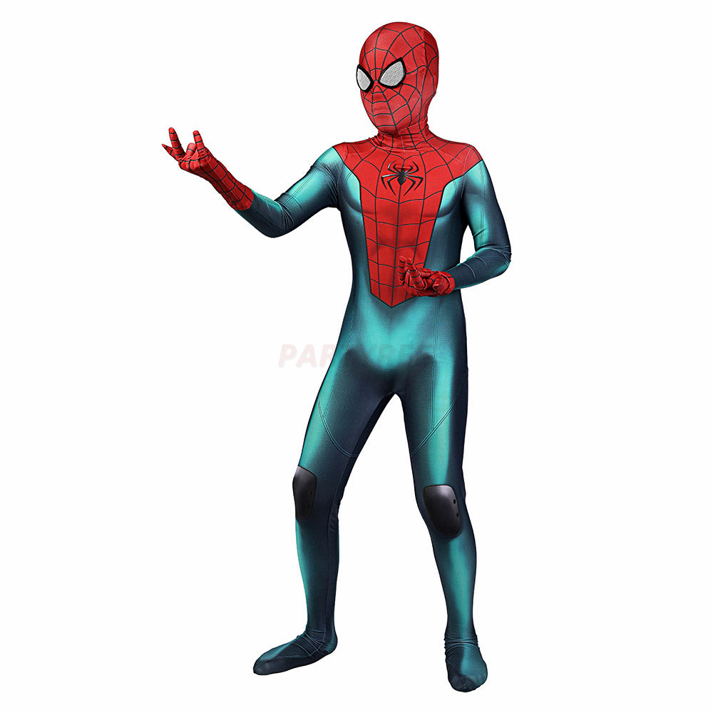 Kids Spiderman Miles Morales PS5 Great Responsibility Cosplay Jumpsuit Halloween gift