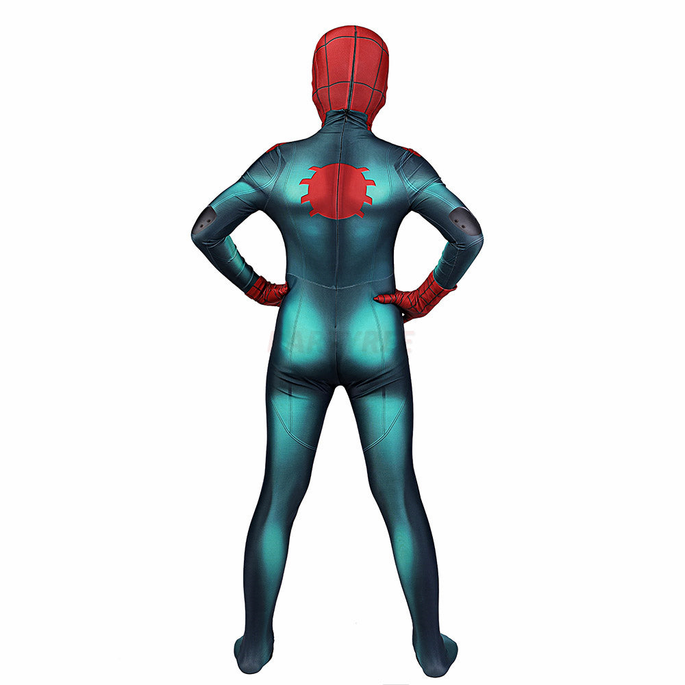 Kids Spiderman Miles Morales PS5 Great Responsibility Cosplay Jumpsuit Halloween gift