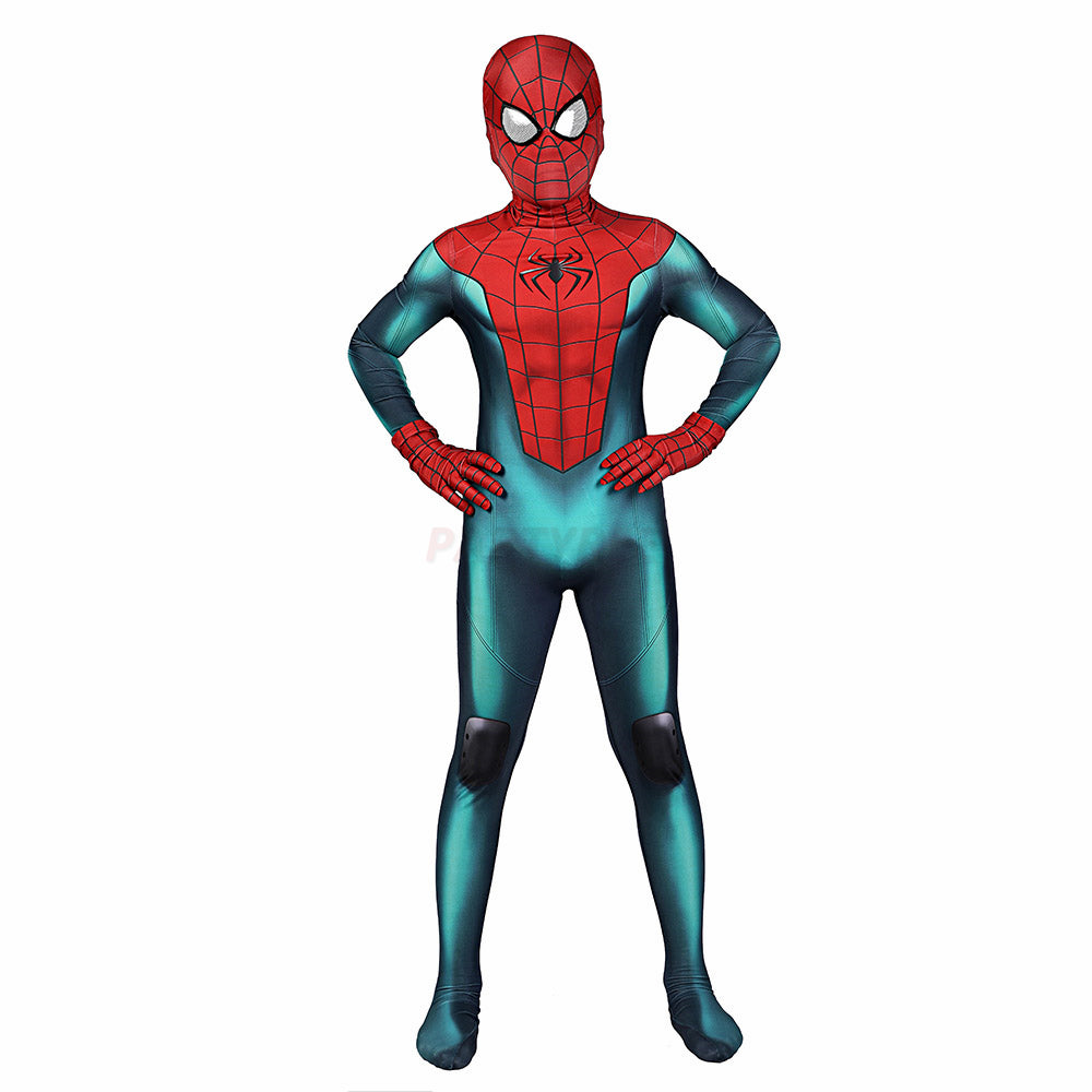 Kids Spiderman Miles Morales PS5 Great Responsibility Cosplay Jumpsuit Halloween gift