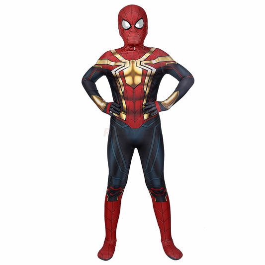 Kids Spiderman 3 No Way Home Peter Parker Integrated Cosplay Jumpsuit Halloween gift