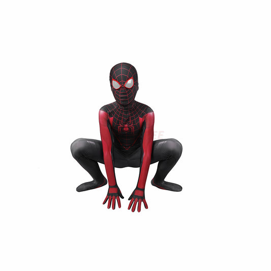 Kids Spiderman 2 PS5 Miles Morales Cosplay Jumpsuit Halloween gift