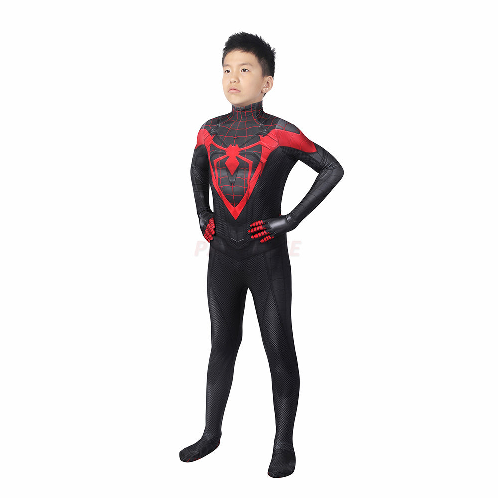 Kids Spiderman Miles Morales PS5 Cosplay Jumpsuit Halloween gift