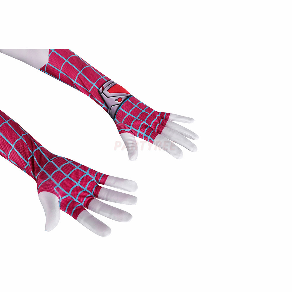 Kids Gwen Spiderman Across The Spider-Verse Cosplay Jumpsuit Halloween gift