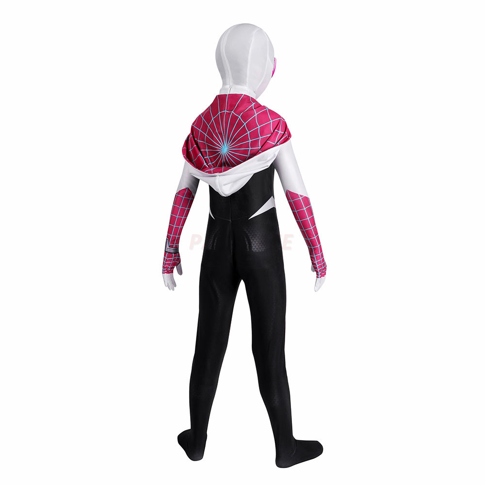 Kids Gwen Spiderman Across The Spider-Verse Cosplay Jumpsuit Halloween gift