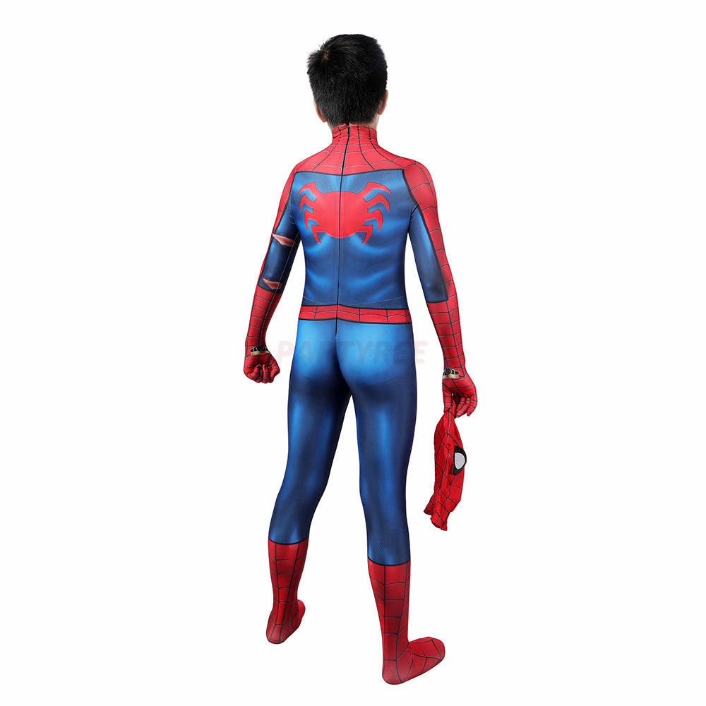 Kids Spiderman PS5 Damaged Edition Cosplay Jumpsuit Halloween gift