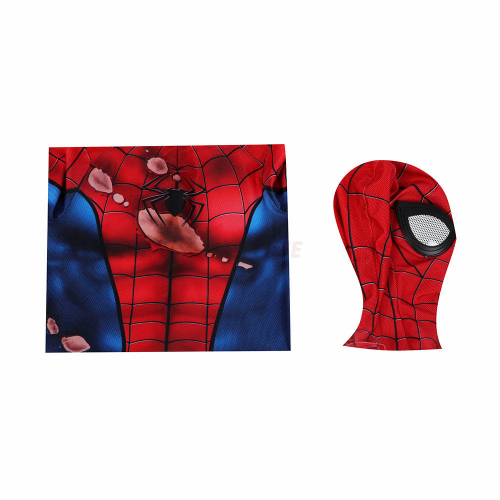 Kids Spiderman PS5 Damaged Edition Cosplay Jumpsuit Halloween gift