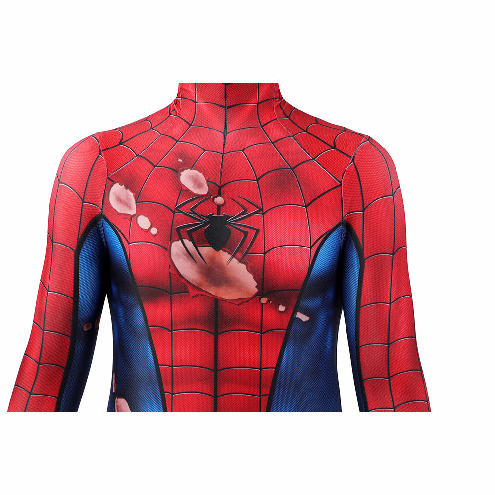Kids Spiderman PS5 Damaged Edition Cosplay Jumpsuit Halloween gift