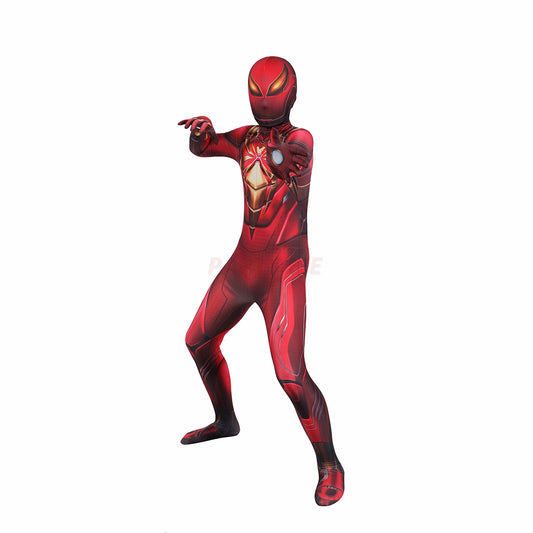 Kids Spiderman Iron Spider Armor Cosplay Jumpsuit Halloween gift