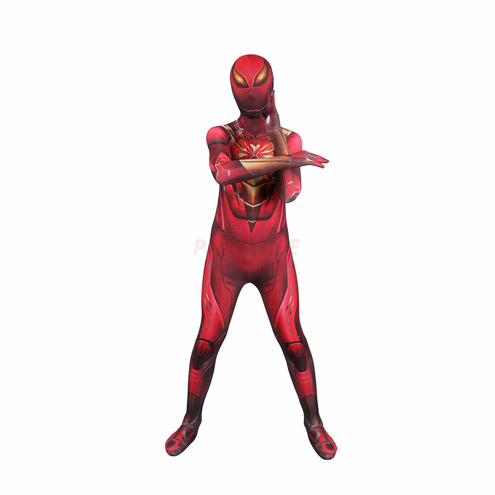Kids Spiderman Iron Spider Armor Cosplay Jumpsuit Halloween gift
