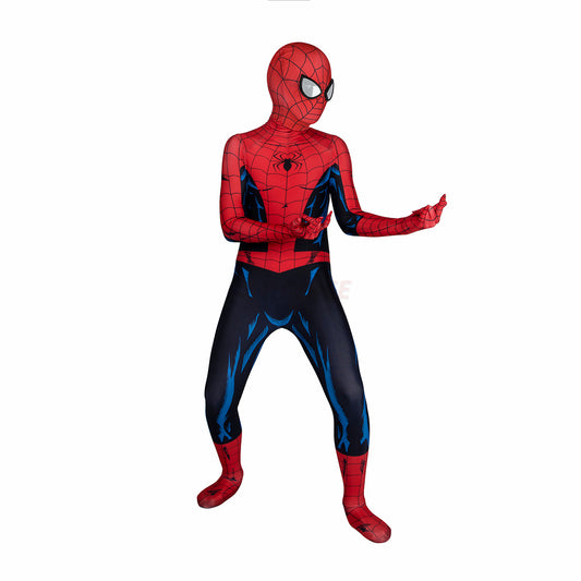 Kids Spiderman PS5 Vintage Comic Book Cosplay Jumpsuit Halloween gift