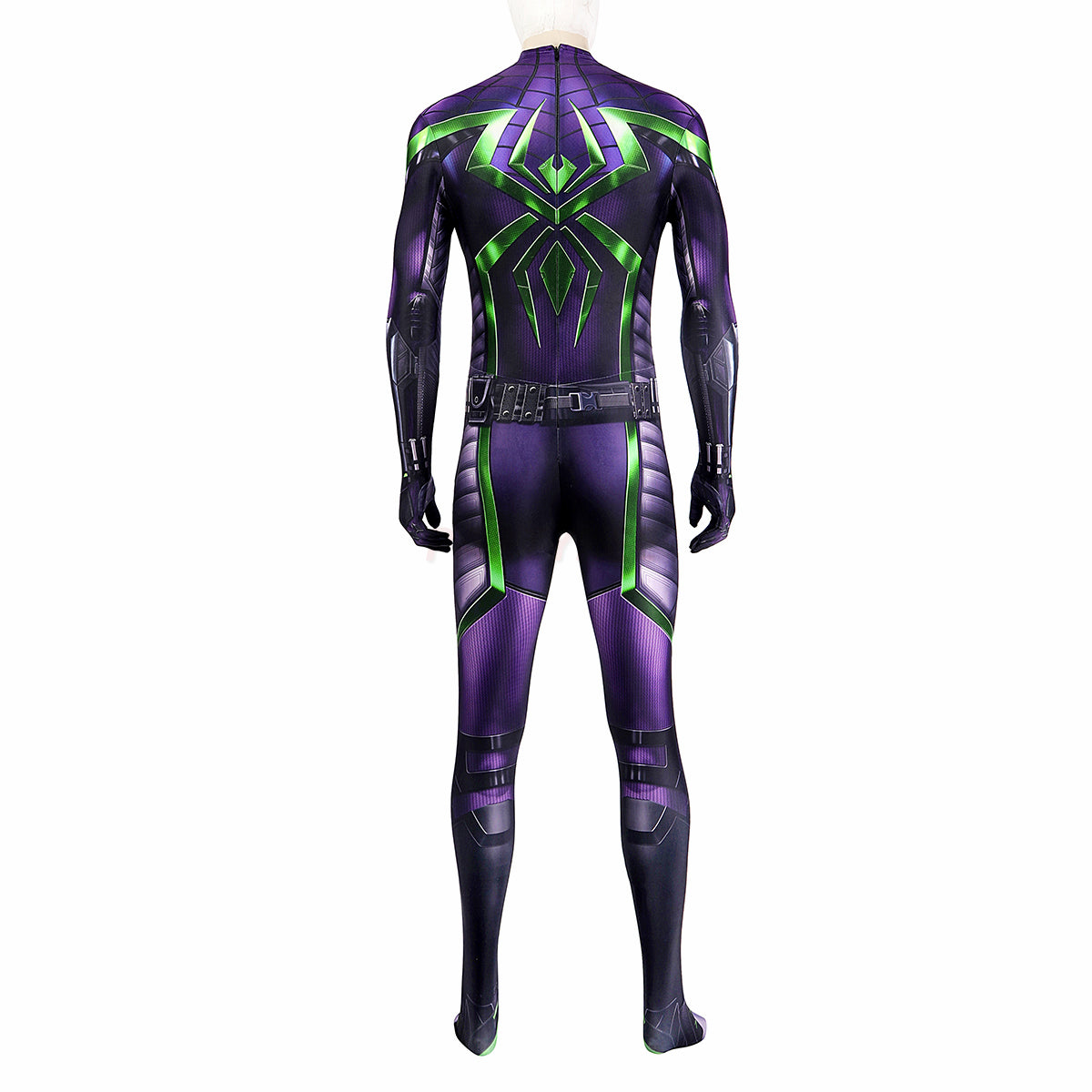 Spiderman Purple Reign Cosplay Costume Miles Morales Jumpsuit Halloween gift